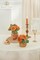 25PCS Burnt Orange Artificial Rose Flowers Faux Burnt Orange Flowers for Floral Arrangements